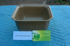 Hemp plastic indoor planter